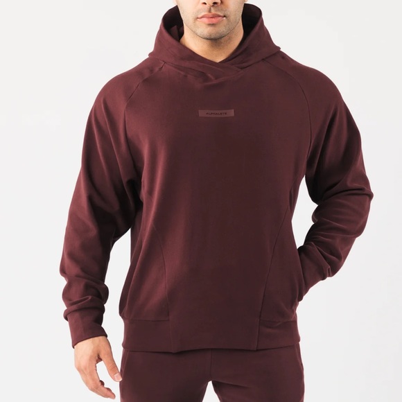 Alphalete Tops - Alphalete Identity Pro Hoodie- Mahogany